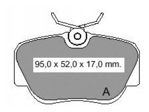 VEMA 834040 stabdžių trinkelių rinkinys, diskinis stabdys
34111154442, 34111154443, 34111155998