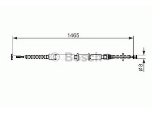 BOSCH 1 987 477 551 trosas, stovėjimo stabdys 
 Stabdžių sistema -> Valdymo svirtys/trosai
46464658