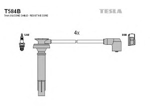 TESLA T584B uždegimo laido komplektas 
 Kibirkšties / kaitinamasis uždegimas -> Uždegimo laidai/jungtys