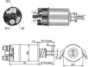 MAGNETI MARELLI 940113050411 solenoidinis jungiklis, starteris
