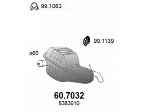 ASSO 60.7032 galinis duslintuvas 
 Išmetimo sistema -> Duslintuvas
8683010