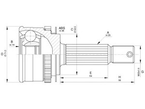 OPEN PARTS CVJ5618.10 jungčių komplektas, kardaninis velenas 
 Ratų pavara -> Sujungimai/komplektas
495001C050, 495001C060