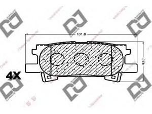 DJ PARTS BP1075 stabdžių trinkelių rinkinys, diskinis stabdys 
 Techninės priežiūros dalys -> Papildomas remontas
04466-48030, 0446648030, 04466-48040