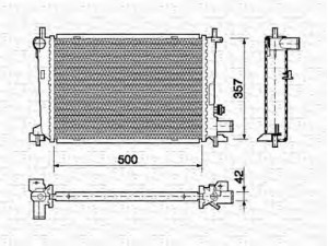 MAGNETI MARELLI 350213726000 radiatorius, variklio aušinimas 
 Aušinimo sistema -> Radiatorius/alyvos aušintuvas -> Radiatorius/dalys
1012955, 96FB8005GE