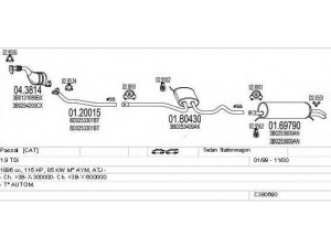MTS C380690009757 išmetimo sistema 
 Išmetimo sistema -> Išmetimo sistema, visa