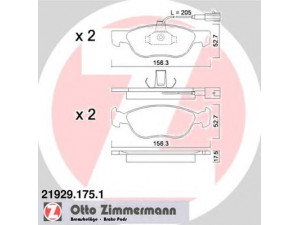 ZIMMERMANN 21929.175.1 stabdžių trinkelių rinkinys, diskinis stabdys 
 Techninės priežiūros dalys -> Papildomas remontas
9947776