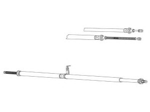 KAWE NI02183 trosas, stovėjimo stabdys 
 Stabdžių sistema -> Valdymo svirtys/trosai
36531AX600