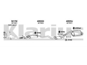 KLARIUS 030293U išmetimo sistema 
 Išmetimo sistema -> Išmetimo sistema, visa