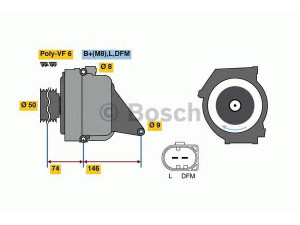 BOSCH 0 122 0AA 3R0 kintamosios srovės generatorius 
 Elektros įranga -> Kint. sr. generatorius/dalys -> Kintamosios srovės generatorius
000 150 05 50, A 000 150 05 50