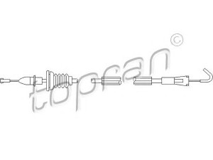 TOPRAN 109 906 kabelis, durų atlaisvinimas 
 Užrakinimo sistema -> Rankenėlės
1J4 837 085D, 1J4 837 085E, 1J4 837 085F