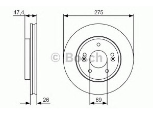 BOSCH 0 986 479 R26 stabdžių diskas 
 Dviratė transporto priemonės -> Stabdžių sistema -> Stabdžių diskai / priedai
51712 2H000