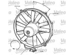 VALEO 696068 ventiliatorius, radiatoriaus 
 Aušinimo sistema -> Oro aušinimas
0005007693, 5007693