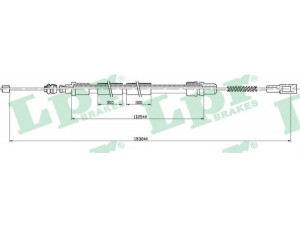 LPR C0943B trosas, stovėjimo stabdys 
 Stabdžių sistema -> Valdymo svirtys/trosai
291609702B, 291609702D