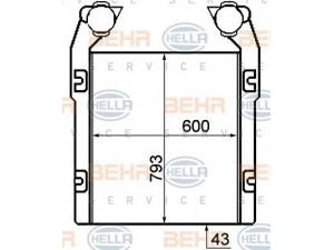 HELLA 8ML 376 792-031 tarpinis suslėgto oro aušintuvas, kompresorius 
 Variklis -> Oro tiekimas -> Įkrovos agregatas (turbo/superįkrova) -> Tarpinis suslėgto oro aušintuvas
50 10 140 367