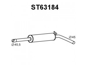 VENEPORTE ST63184 vidurinis duslintuvas 
 Išmetimo sistema -> Duslintuvas
6Q0253209, 6Q0253209AA, 6Q0253209AG