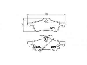 BREMBO P 83 087 stabdžių trinkelių rinkinys, diskinis stabdys 
 Techninės priežiūros dalys -> Papildomas remontas
044660D010