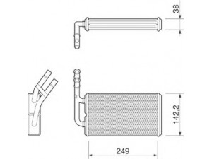 MAGNETI MARELLI 350218210000 šilumokaitis, salono šildymas 
 Šildymas / vėdinimas -> Šilumokaitis
95VW18476AB, 95VW18476AC