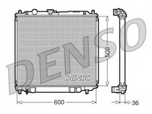 DENSO DRM45014 radiatorius, variklio aušinimas 
 Aušinimo sistema -> Radiatorius/alyvos aušintuvas -> Radiatorius/dalys
MB890957