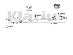 KLARIUS 630778E išmetimo sistema 
 Išmetimo sistema -> Išmetimo sistema, visa