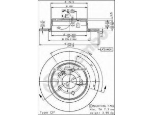 BREMBO 08.5346.10 stabdžių diskas 
 Stabdžių sistema -> Diskinis stabdys -> Stabdžių diskas
1294230012