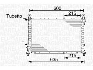 MAGNETI MARELLI 350213832000 radiatorius, variklio aušinimas 
 Aušinimo sistema -> Radiatorius/alyvos aušintuvas -> Radiatorius/dalys
60586994, 60590292, 60595583, 60620437
