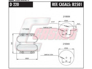 CASALS B2501 dėklas, pneumatinė pakaba 
 Pakaba -> Pneumatinė pakaba
13586, NA1827, 21221395, 21222663