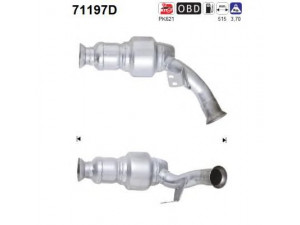 AS 71197D katalizatoriaus keitiklis 
 Išmetimo sistema -> Katalizatoriaus keitiklis
1634904714, 1634909614