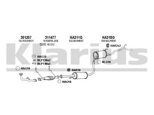KLARIUS 420204U išmetimo sistema 
 Išmetimo sistema -> Išmetimo sistema, visa