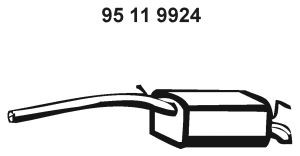 EBERSPÄCHER 95 11 9924 galinis duslintuvas 
 Išmetimo sistema -> Duslintuvas
2K0.253.609 M, 2K0.253.609AD