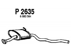 FENNO P2635 vidurinis duslintuvas 
 Išmetimo sistema -> Duslintuvas
6880564