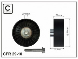 CAFFARO 29-10 kreipiantysis skriemulys, V formos rumbuotas diržas 
 Diržinė pavara -> V formos rumbuotas diržas/komplektas -> Laisvasis/kreipiamasis skriemulys
1079393, 1118677, 1145493, 98 FF 19A21 6BB