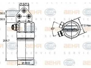 HELLA 8FT 351 192-381 džiovintuvas, oro kondicionierius 
 Oro kondicionavimas -> Džiovintuvas
8D0 820 193, 8D0 820 193
