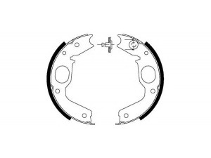 HELLA PAGID 8DA 355 050-281 stabdžių trinkelių komplektas, stovėjimo stabdis 
 Stabdžių sistema -> Rankinis stabdys
MB618914, MB618915, MB618916, MN102640