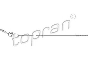 TOPRAN 200 871 trosas, stovėjimo stabdys 
 Stabdžių sistema -> Valdymo svirtys/trosai
05 22 599, 5 22 599, 90375403