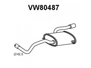 VENEPORTE VW80487 galinis duslintuvas 
 Išmetimo sistema -> Duslintuvas
6X0253609D