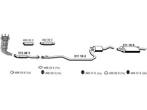 ERNST 030153 išmetimo sistema 
 Išmetimo sistema -> Išmetimo sistema, visa