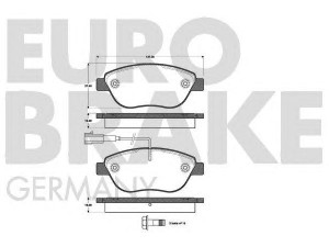 EUROBRAKE 5502222377 stabdžių trinkelių rinkinys, diskinis stabdys 
 Techninės priežiūros dalys -> Papildomas remontas
425409, 5741585, 5743721, 77363958