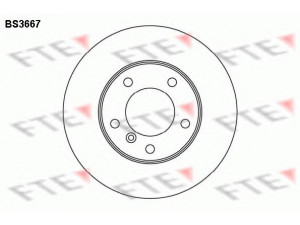 FTE BS3667 stabdžių diskas 
 Stabdžių sistema -> Diskinis stabdys -> Stabdžių diskas
460 421 00 12, 461 421 00 12