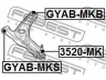 FEBEST GYAB-MKS valdymo svirties/išilginių svirčių įvorė
1014001606, 1014001607