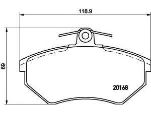 HELLA 8DB 355 017-901 stabdžių trinkelių rinkinys, diskinis stabdys 
 Techninės priežiūros dalys -> Papildomas remontas
357698151B, 8A0698151A, 8A0698151B