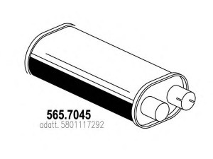 ASSO 565.7045 vidurinis / galinis duslintuvas
5801117292