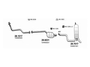 ASSO ART1424 išmetimo sistema 
 Išmetimo sistema -> Išmetimo sistema, visa