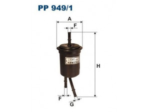 FILTRON PP949/1 kuro filtras 
 Techninės priežiūros dalys -> Papildomas remontas
0K30A13480, 0K32A20490, OK30A13480