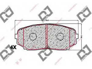 DJ PARTS BP1687 stabdžių trinkelių rinkinys, diskinis stabdys 
 Techninės priežiūros dalys -> Papildomas remontas
L2Y6-33-23Z, L2Y63323Z