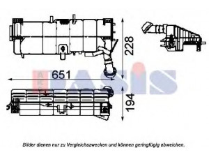 AKS DASIS 133002N išsiplėtimo bakelis, aušinimo skystis 
 Aušinimo sistema -> Radiatorius/alyvos aušintuvas -> Išsiplėtimo bakelis, variklio aušinimo skystis
9062001122, 9405010003, A9062001122