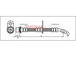 METZGER 4112189 stabdžių žarnelė 
 Stabdžių sistema -> Stabdžių žarnelės
90947-02743