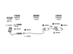 KLARIUS 361130E išmetimo sistema 
 Išmetimo sistema -> Išmetimo sistema, visa