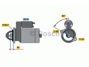 BOSCH 0 986 015 481 starteris 
 Elektros įranga -> Starterio sistema -> Starteris
M 003 T 48382, M 003 T 49281, M 003 T 49282