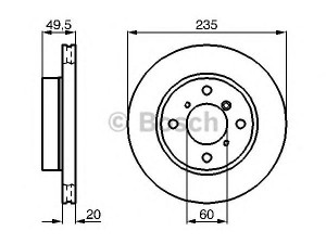 BOSCH 0 986 478 450 stabdžių diskas 
 Stabdžių sistema -> Diskinis stabdys -> Stabdžių diskas
55311 61G00 000, 55311 61G01 000