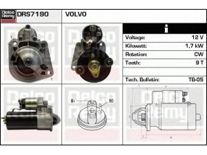 DELCO REMY DRS7190 starteris 
 Elektros įranga -> Starterio sistema -> Starteris
8111007, 9162400